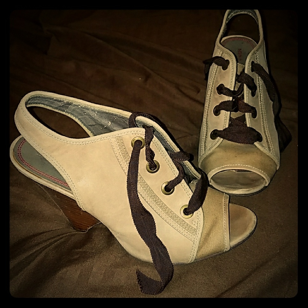 Miss Sixty lace-up wedges sz. 38